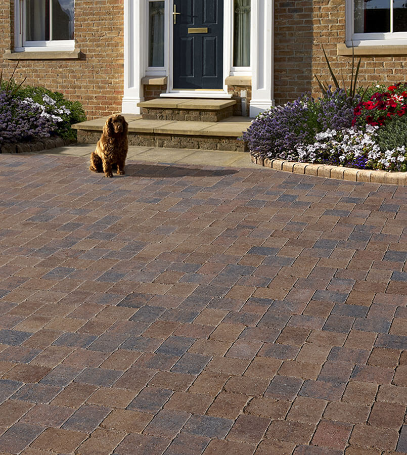 Large block paving area